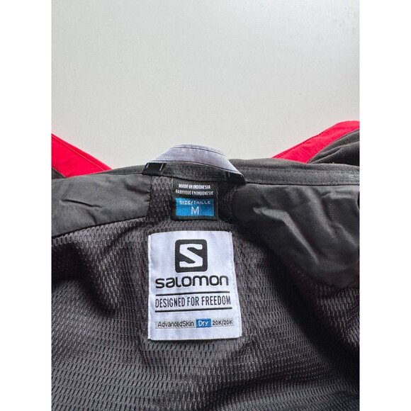 SALOMON Speed AdvancedSkin Dry Red Nylon Ripstop Ski Shell Jacket, Size M - Picture 15 of 16